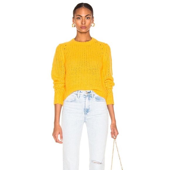 BNWT rag & bone gold open knit merino wool sweater - Picture 2 of 5